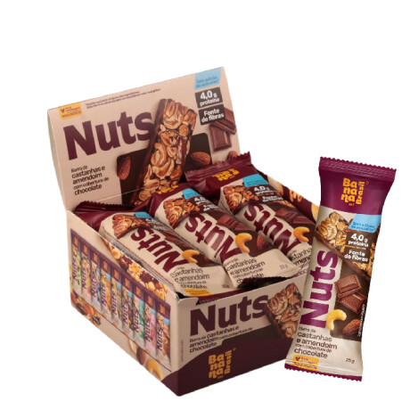 ¡OFERTA IMPERDIBLE! Barras saludables Nutsbar Caja x12 Banana Brasil Castañas y Chocolate ¡OFERTA IMPERDIBLE! Barras saludables Nutsbar Caja x12 Banana Brasil Castañas y Chocolate