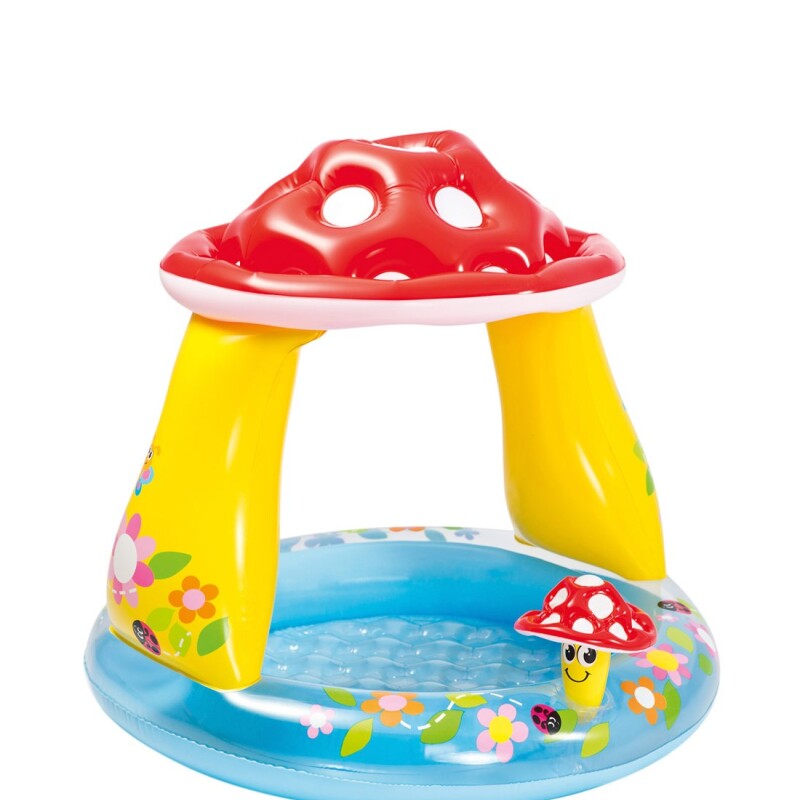INTEX PISCINA PARA BEBES CON TECHO DISEÑO HONGO 102 x 89 CMS 45 LITROS Intex Piscina Para Bebes Con Techo Diseño Hongo 102 X 89 Cms 45 Litros
