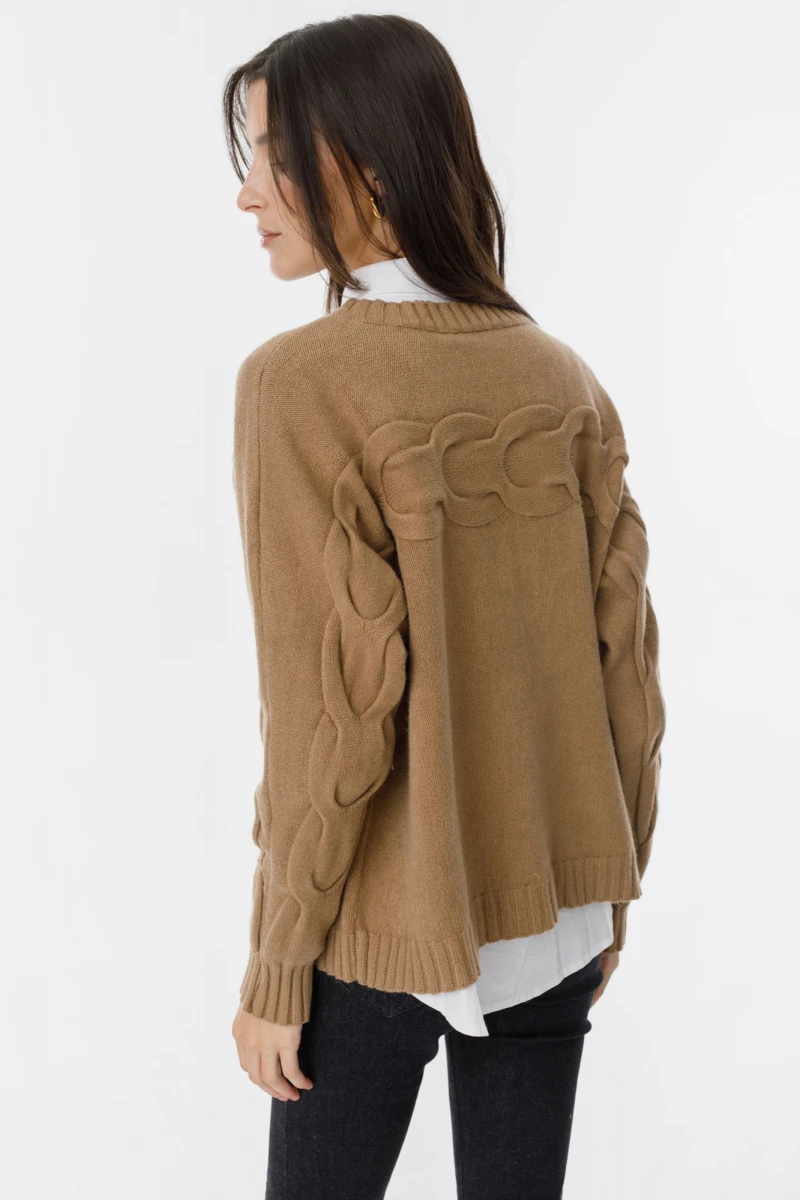 Sweater Romero camel talle unico