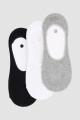 Pack x 3 medias invisible algodón en colores lisos Variante 41