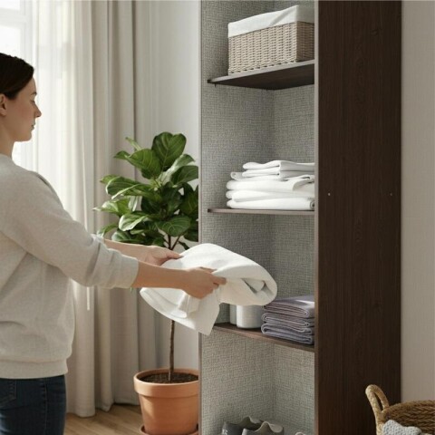 Multiusos Zapatera Biblioteca 2 Puertas Amplio Espacio 4 Estantes con Patas - Marron Multiusos Zapatera Biblioteca 2 Puertas Amplio Espacio 4 Estantes con Patas - Marron