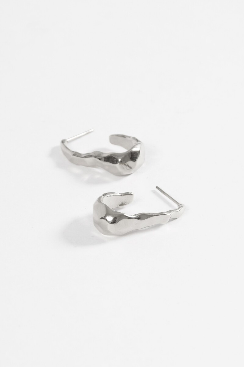 Aros acero irregulares plateado