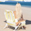 S61DBCB Reposera Playa Reclinable Mochila La Mer Limon Stripe