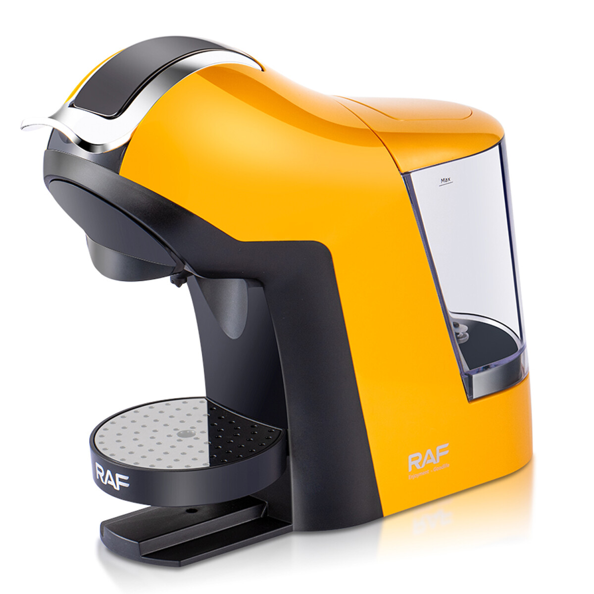 Cafetera Raf R.1950 Capsulas Y Café Molido 1400w - CAFETERA RAF CON CAPSULAS AMARILLA R1950 