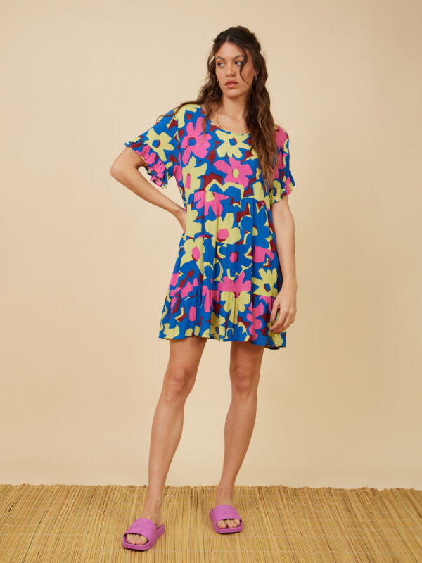 VESTIDO CORTO REBA RUSTY Rosado