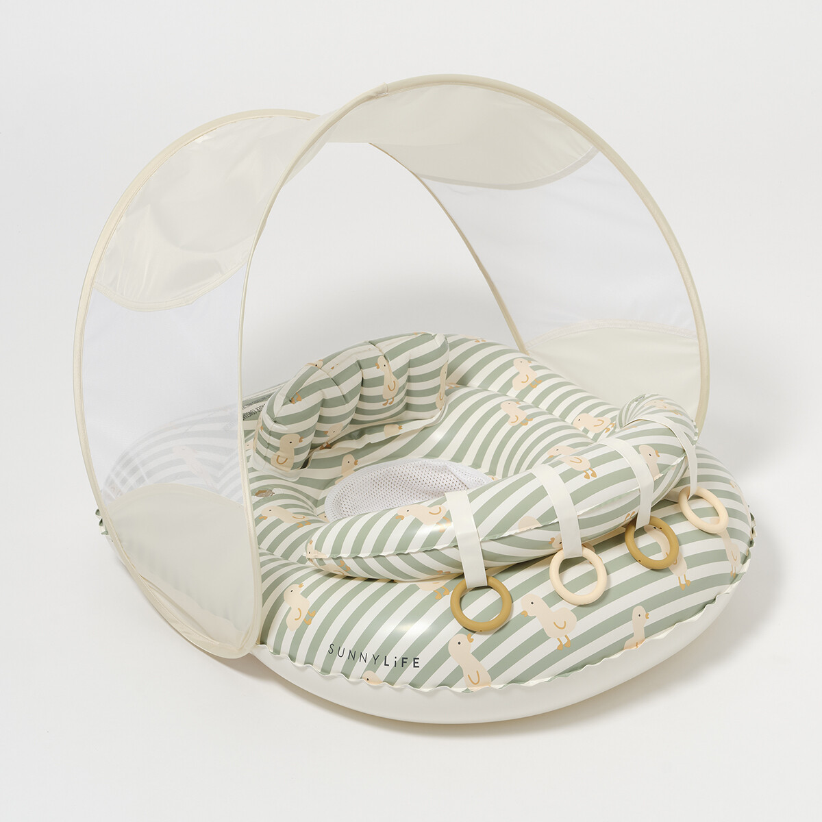 Inflable De Piscina Para Bebés interactivo - Duck sage Stripe 