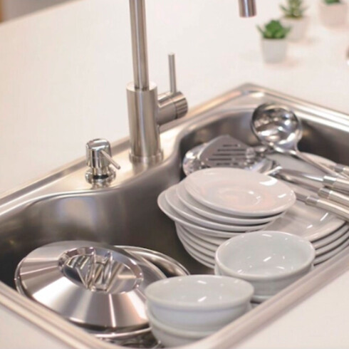 PILETA DE COCINA ACERO INOXIDABLE 48.5X68.5CM SIMPLE SIN ACCESORIOS MODELO MORGANA TRAMONTINA 000