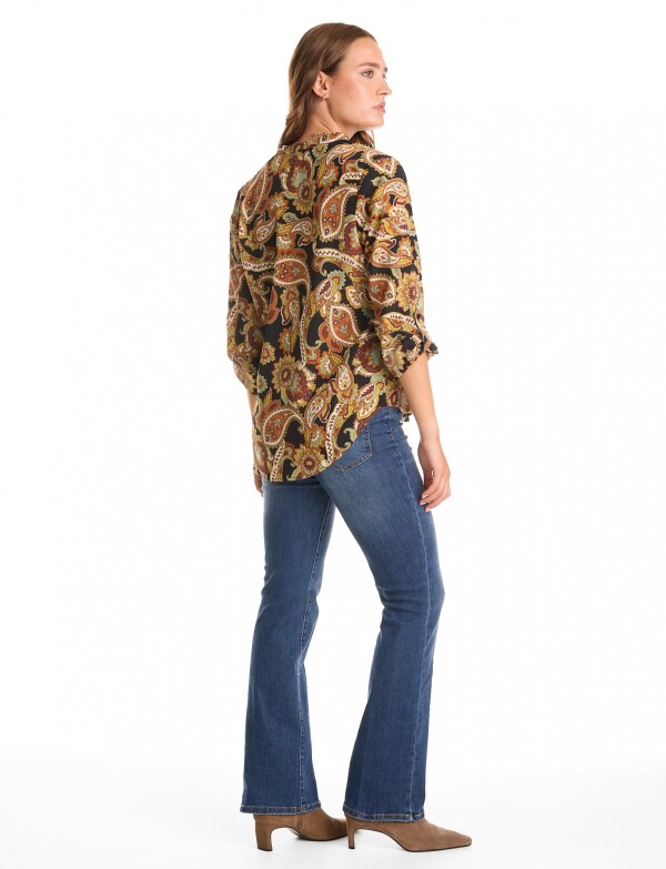 Blusa Arabescos MULTI/MARRON