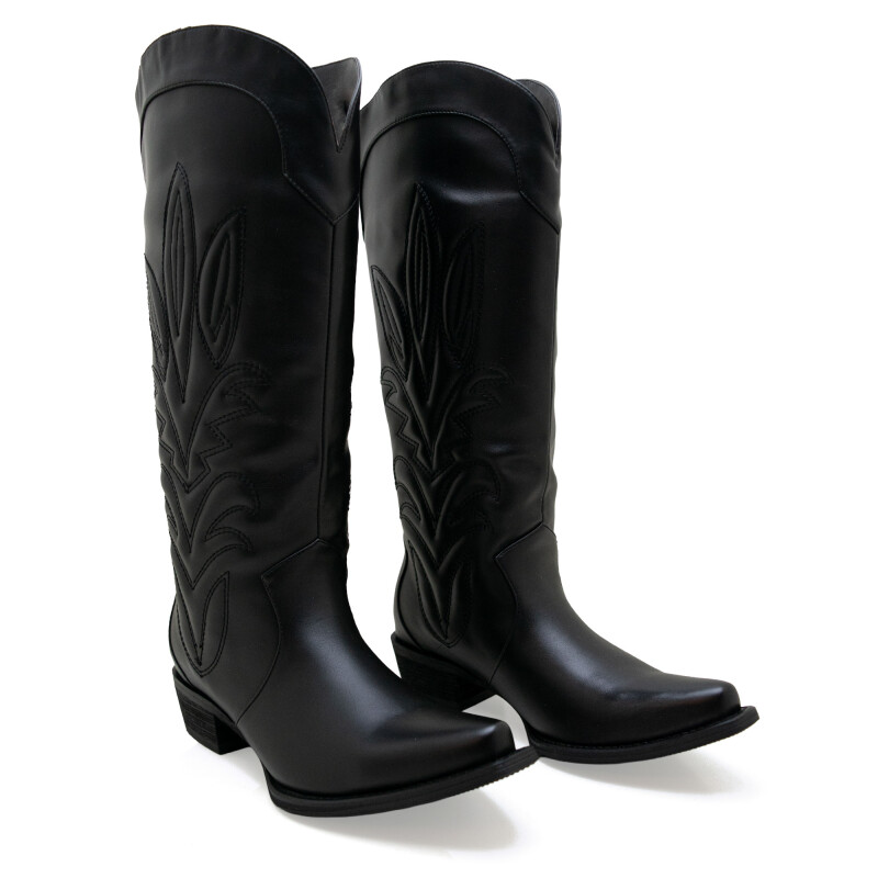 Botas Country caña alta de Mujer - JY3537-3289 Negro