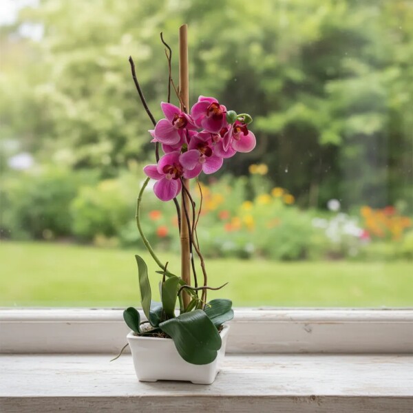 Orquidea artificial rosa en maceta - PRODUCTO CON DETALLES Orquidea artificial rosa en maceta - PRODUCTO CON DETALLES