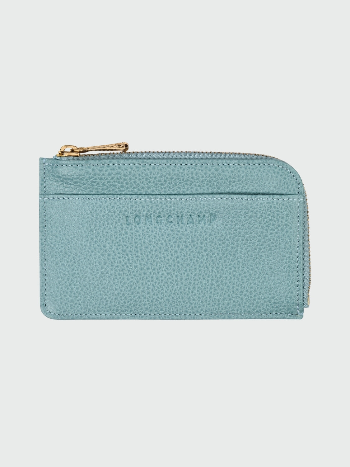 Longchamp - Tarjetero de cuero, Le Foulonné Eucalyptus