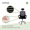 Silla Ejecutiva ergonómico Lumax Mesh Barcelona Negro