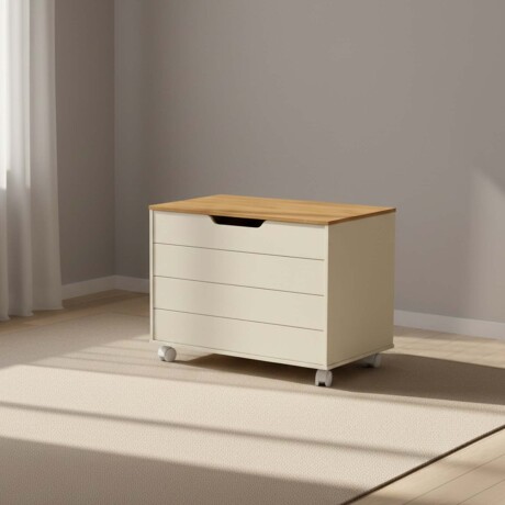 BAÚL MDF BLANCO TOY TESS/GOLD