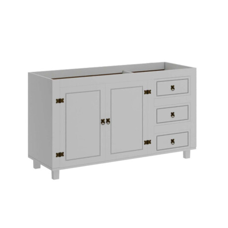 Bajo mesada 2 Puertas, 3 cajones Blanca Blanca