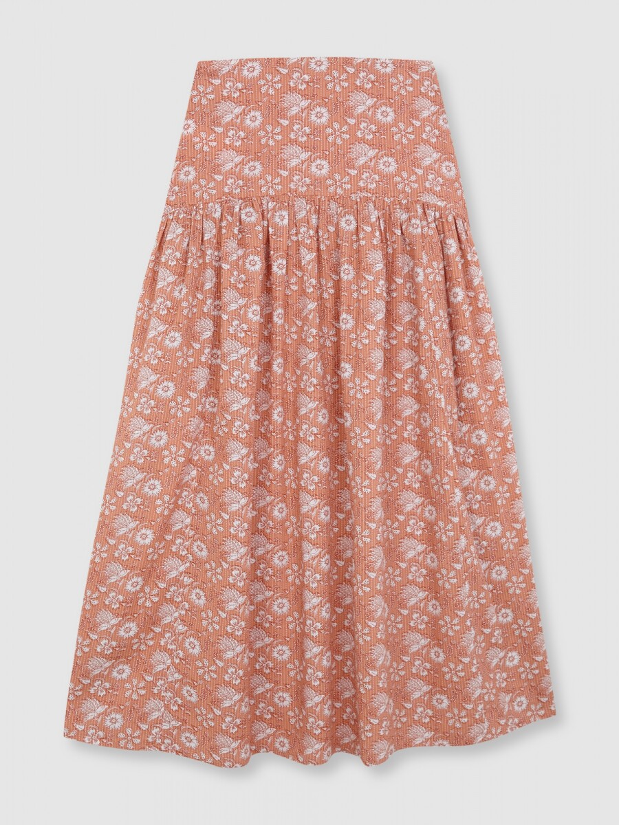 Falda Flor India Gris