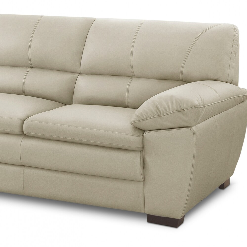 Sillón %100 Cuero - 3 Cuerpos - Premium Arena