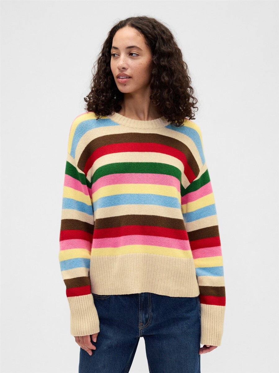 Buzo Cashsoft Mujer - Happy Stripe 