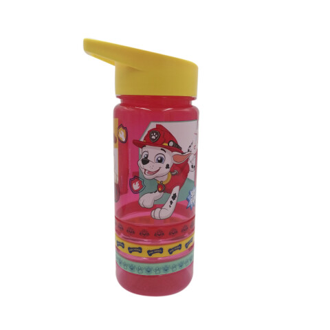 Botella Plástica con Pajita Paw Patrol 500 ml + 3 Pulseras Goma U