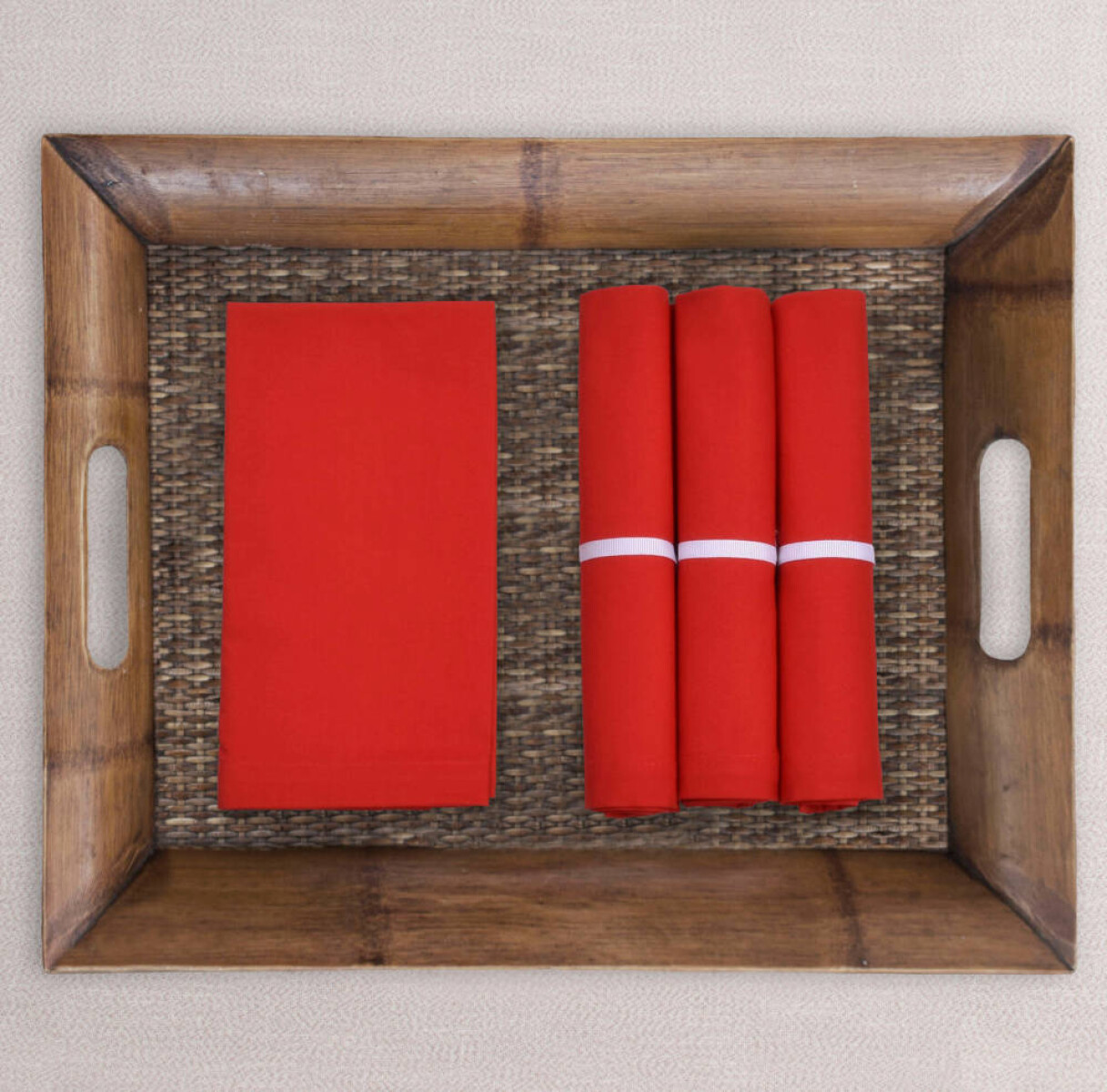 Set x4 Servilletas - Rojo 