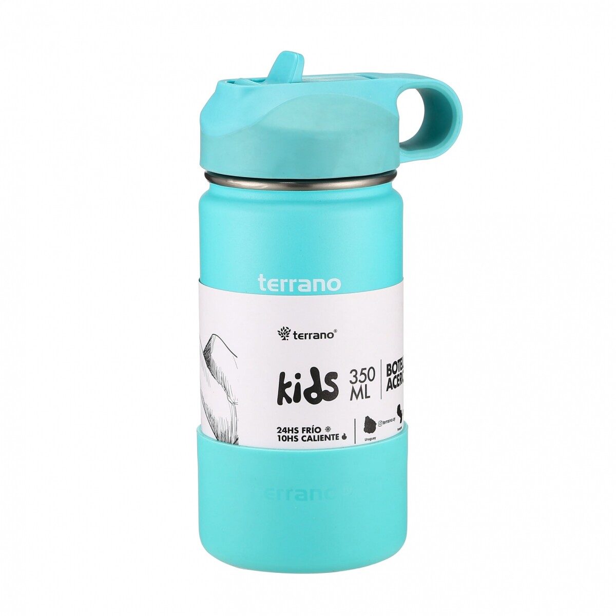 Botella Térmica Niños Pico Bebedor Hydro Flask 355ml Color Turquesa