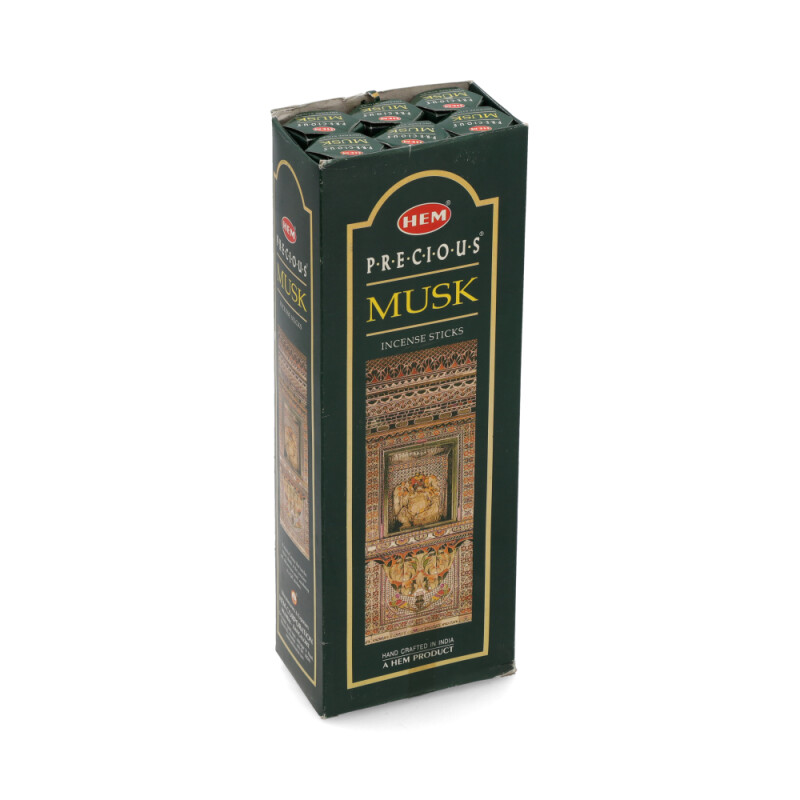 INCIENSO HEM CAJA HEXAGONAL X6 Precioso Musk