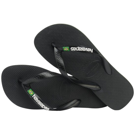 Ojotas Havaianas Brasil Logo Negro