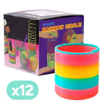 Resorte Arcoiris Espiral Rainbow Magico Amansaloco Pack X12 Resorte Arcoiris Espiral Rainbow Magico Amansaloco Pack X12