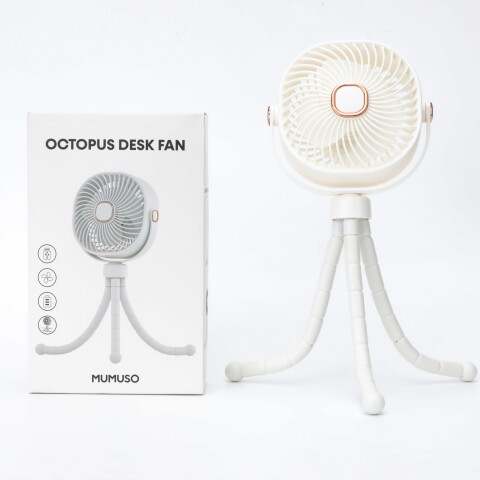 VENTILADOR DE ESCRITORIO OCTOPUS (CARGA USB/BLANCO) VENTILADOR DE ESCRITORIO OCTOPUS (CARGA USB/BLANCO)