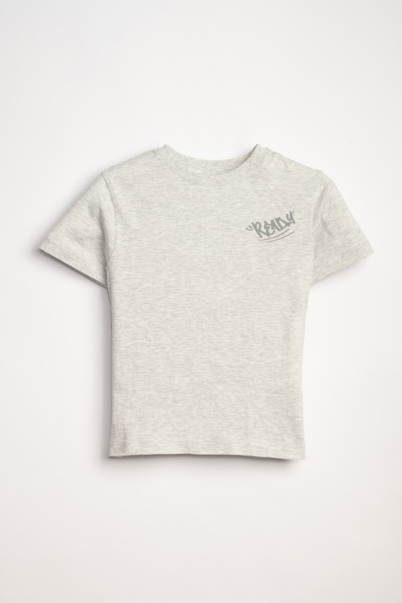 Remera estampa Ready Gris