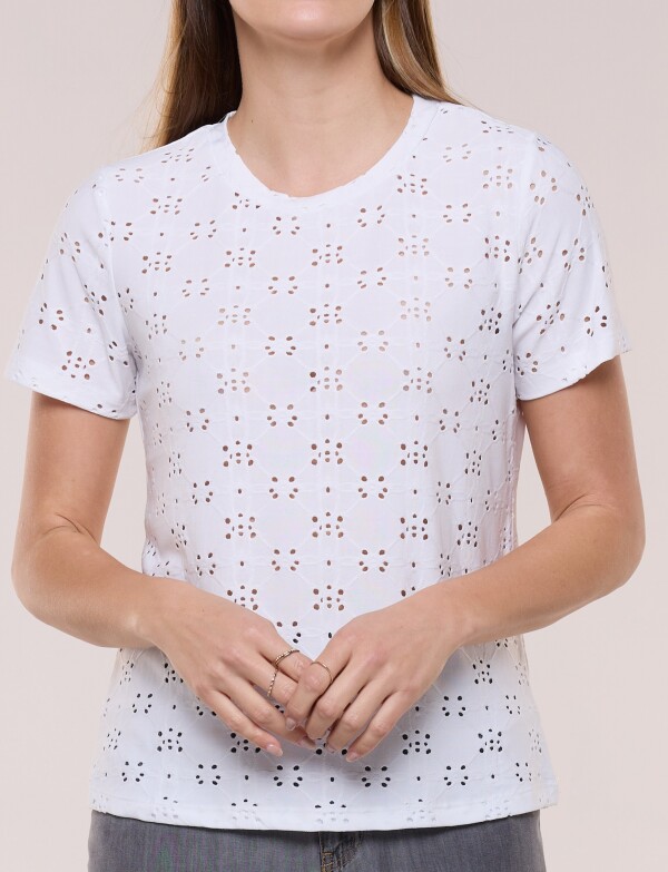 Remera Broderie BLANCO