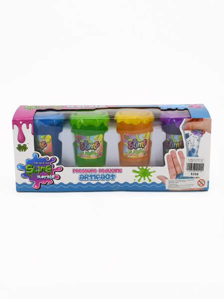 SLIME COLORES SET X 4 MULTICOLOR
