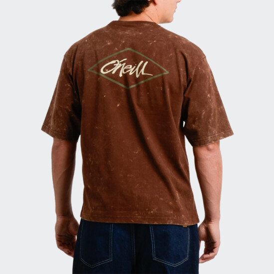 Remera ONeill Acid Wash Oversize Marrón