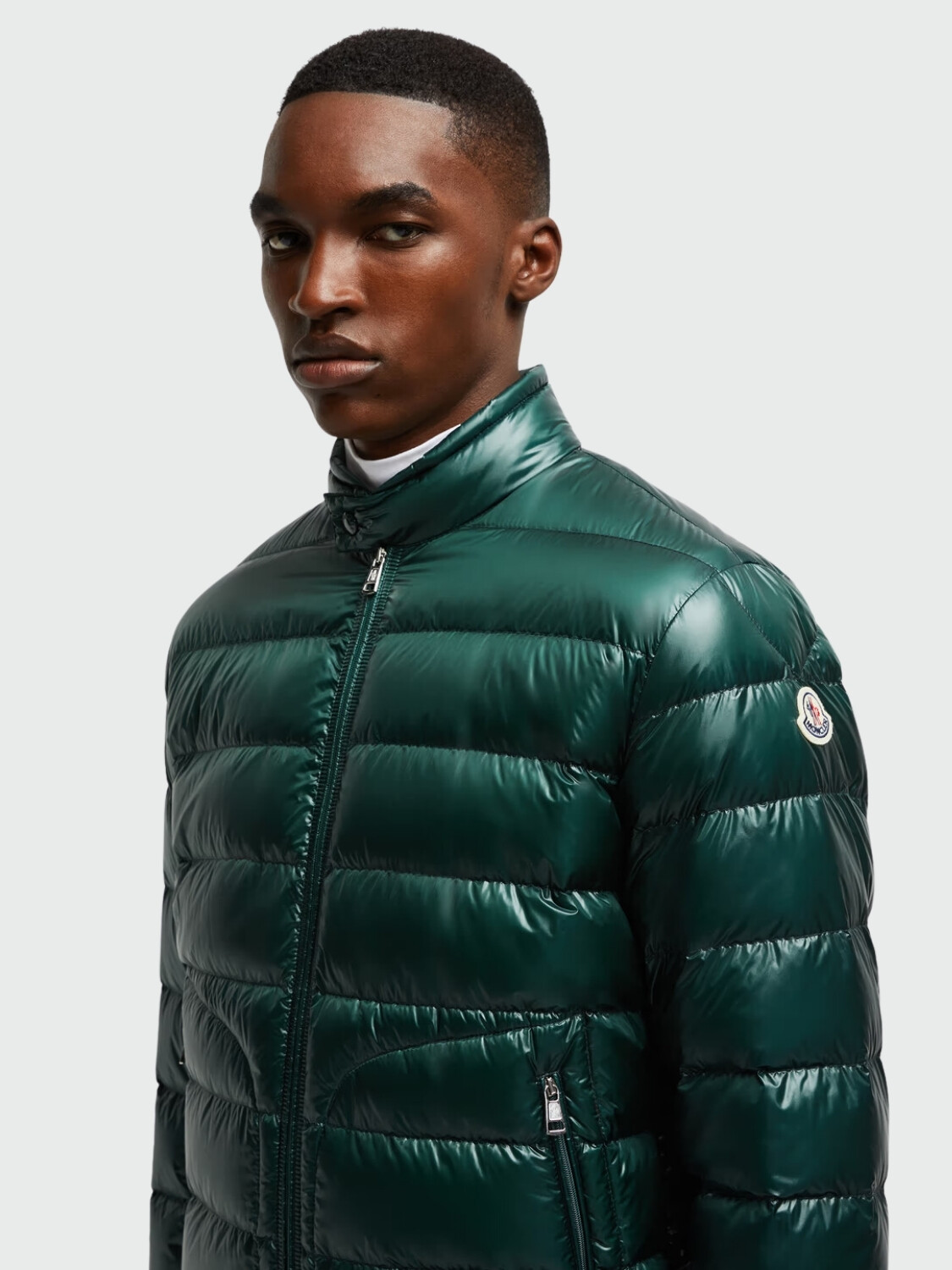 Moncler - Chaqueta Corta Plegable Acorus Verde