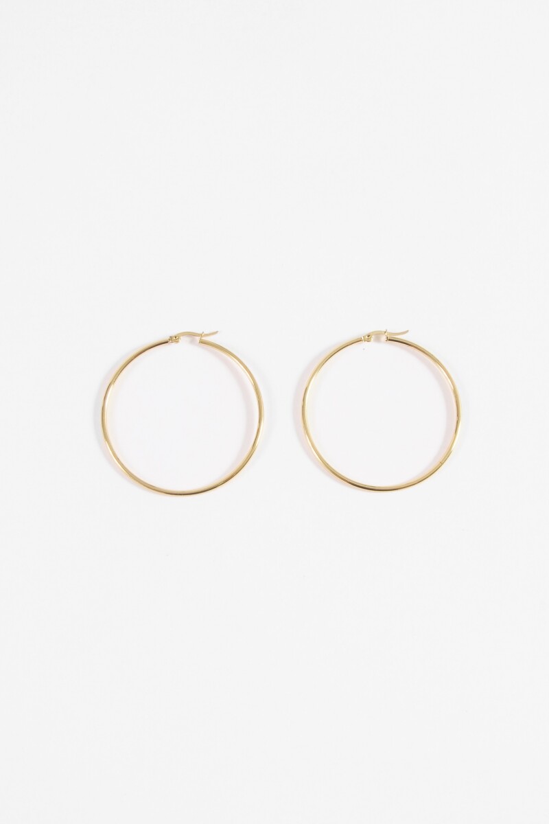 Aros acero maxi dorado