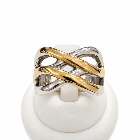 Anillo entrelazado combinado Anillo entrelazado combinado