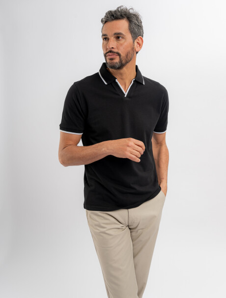 Remera m/c pique negro