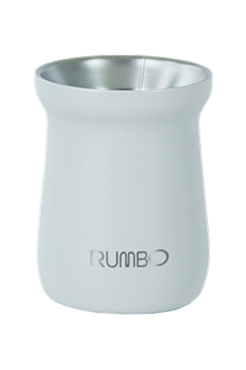 MATE C/TAPA RUMBO 160ML BLANCO 