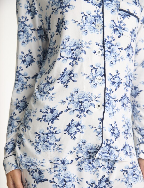 Pijama Con Pantalon BLANCO/AZUL