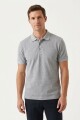 Remera m/c polo basica GRIS MELANGE