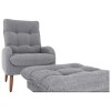 Butaca Nantes Con Puff Gris Butaca Nantes Con Puff Gris