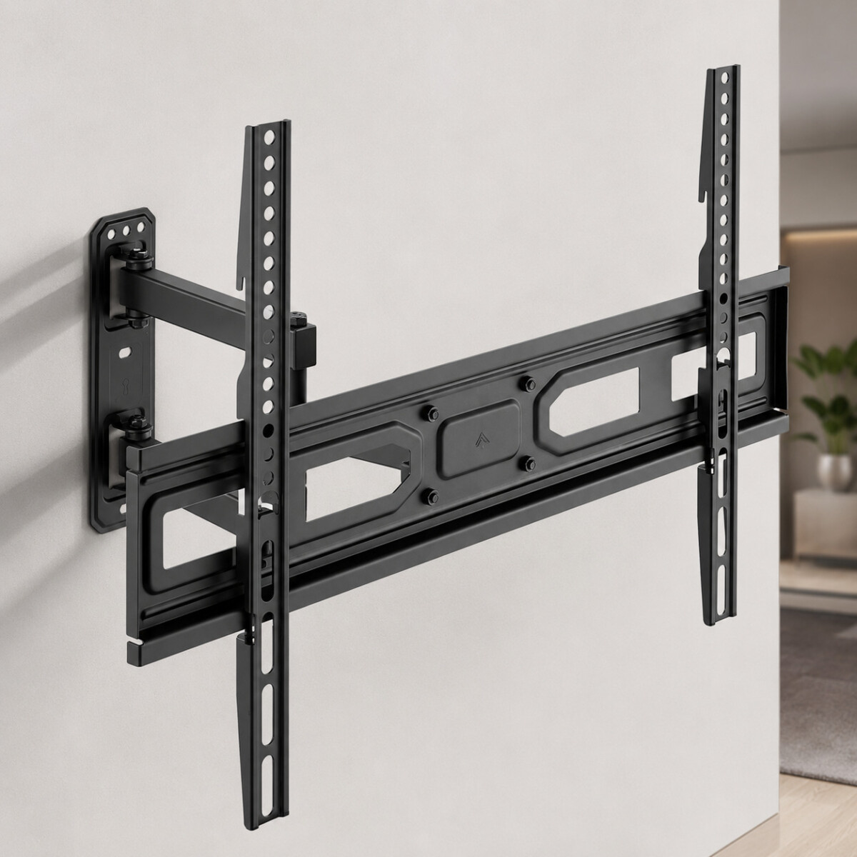 Soporte De Pared Movil Brazo Acero Tele Tv De 37-70" Brateck - Color Negro 