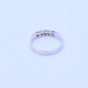 Anillo medio sin fin oro 18k blanco brillantes y zafiros engarce 4 puntas. Anillo medio sin fin oro 18k blanco brillantes y zafiros engarce 4 puntas.