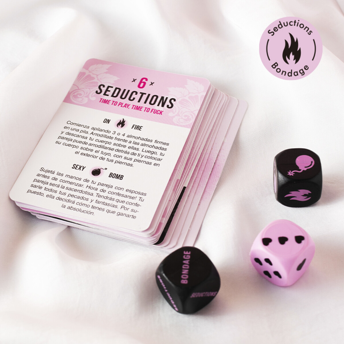 Les Amants: juego de cartas con dados - rosa 