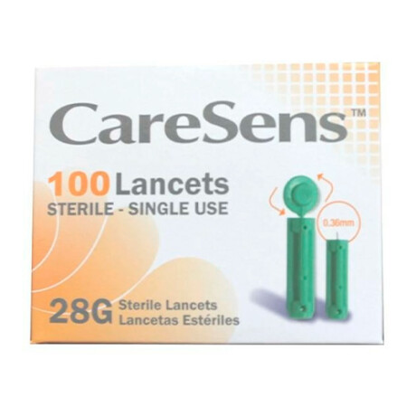 Pack X100 Lancetas para Glucómetro Caresens 28G 001