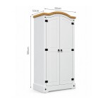 COMBO DORMITORIO - LINEA CORONA ROPERO 2 PUERTAS + CÓMODA + 2 MESAS DE LUZ COMBO DORMITORIO - LINEA CORONA ROPERO 2 PUERTAS + CÓMODA + 2 MESAS DE LUZ