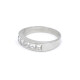 Anillo Medio Sin Fin En Oro Blanco 18K Y Brillantes Corte Princesa Anillo Medio Sin Fin En Oro Blanco 18K Y Brillantes Corte Princesa
