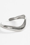 Pulsera rígida wavy acero plateado