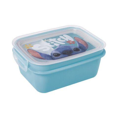 Pote Plástico Stitch Con Traba y División 850 ml U