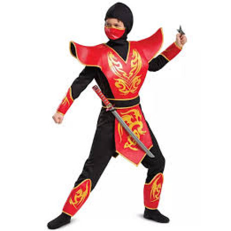 Disfraz Ninja con Espada, Máscara y Estrella talle S Disfraz Ninja con Espada, Máscara y Estrella talle S