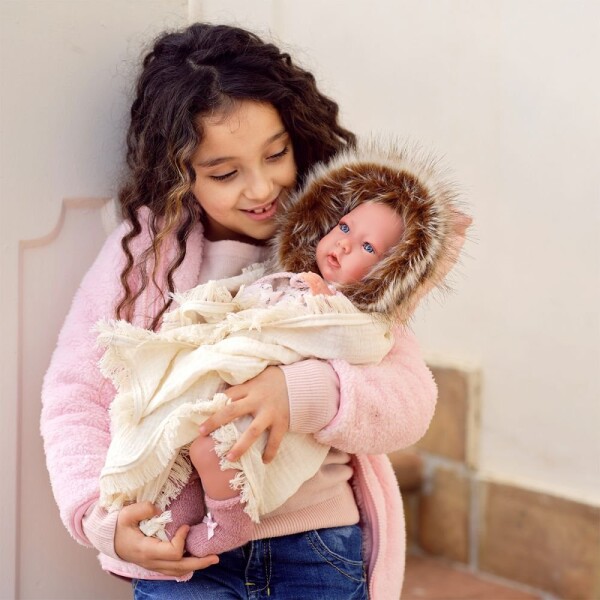 Muñeca Llorens Mimi Llorona Capucha Manta Chupete 42cm Modelo MImi Cojin